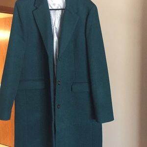 J. crew factory jade green topcoat. BNNT.
